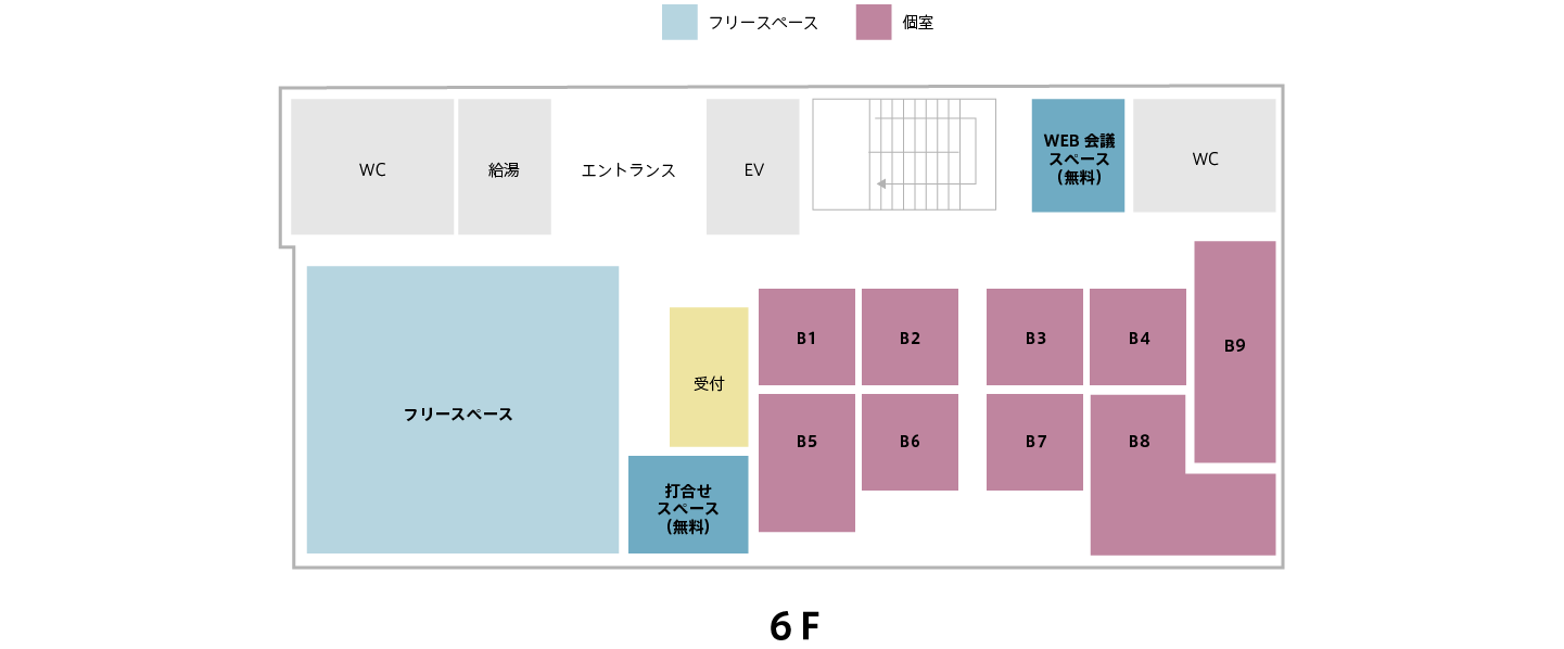 odoranaオフィス船橋 フロアマップ（6F）